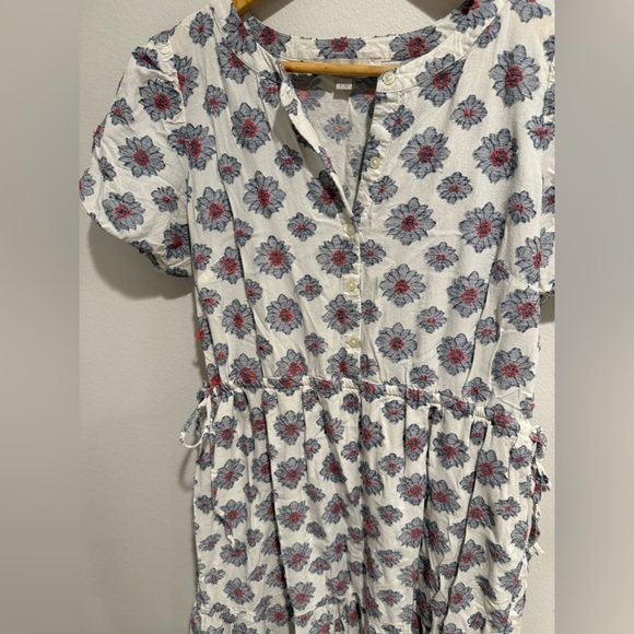 Loft Side Tie Medallion Block Print midi Dress size 4 - Picture 4 of 11